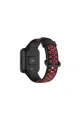Xiaomi Redmi Watch 2 Spor Delikli Kordon - Siyah-kırmızı