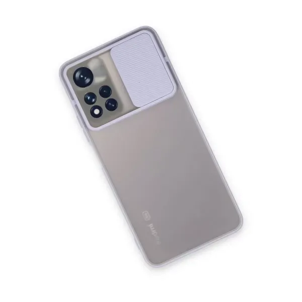 Xiaomi Redmi Note 11t Kılıf Palm Buzlu Kamera Sürgülü Silikon - Lila