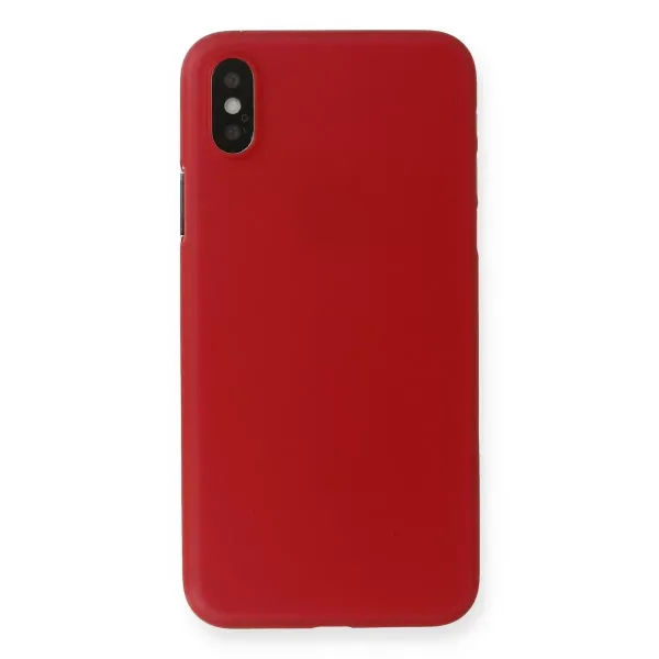 Apple İphone X Kılıf Pp Ultra İnce Kapak - Kırmızı