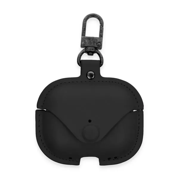 Apple Airpods 3 (3.nesil) Çanta Deri Kılıf - Siyah