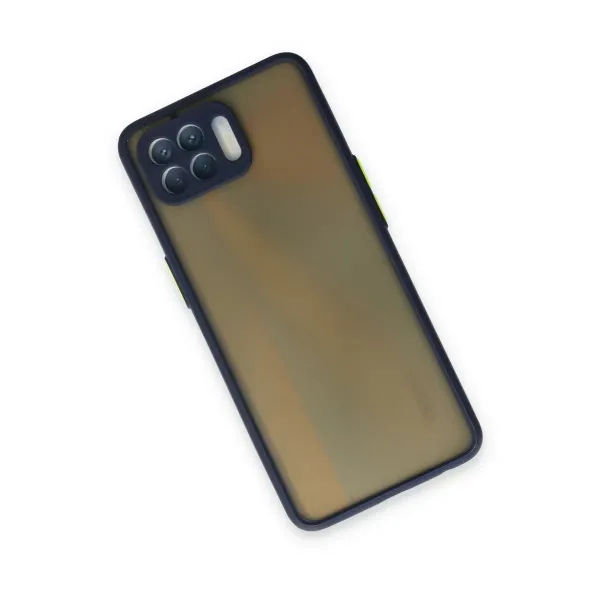 Oppo Reno 4 Lite Kılıf Montreal Silikon Kapak - Lacivert