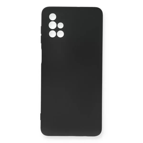 Samsung Galaxy M51 Kılıf Nano İçi Kadife Silikon - Siyah