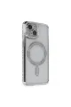 Apple İphone 13 Kılıf Joke Simli Magneticsafe Kılıf - Gümüş