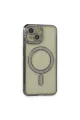 Apple İphone 13 Kılıf Joke Simli Magneticsafe Kılıf - Gri