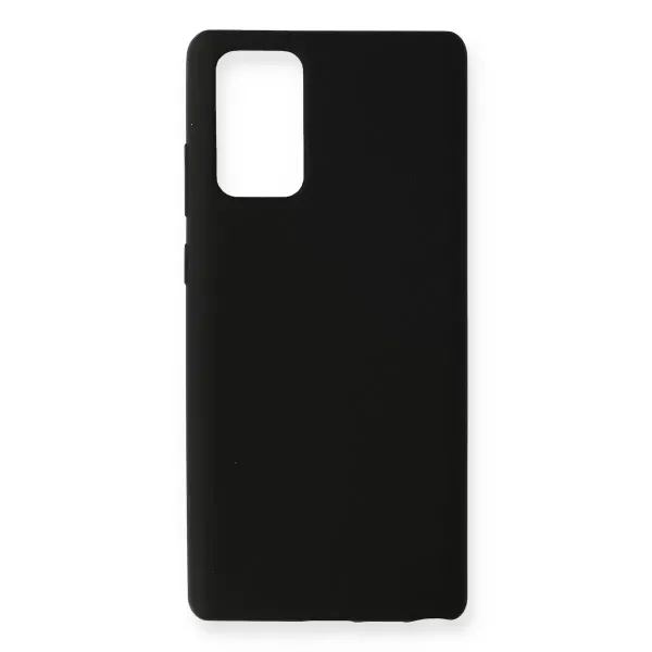 Samsung Galaxy Note 20 Kılıf Nano İçi Kadife Silikon - Siyah