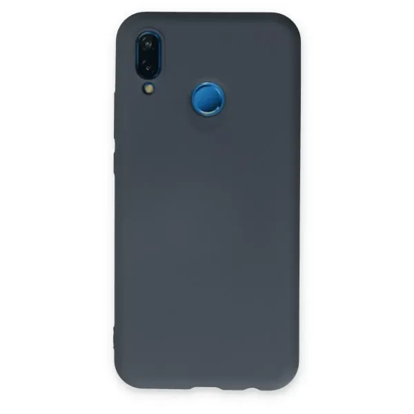 Huawei P20 Lite Kılıf Nano İçi Kadife Silikon - Gri