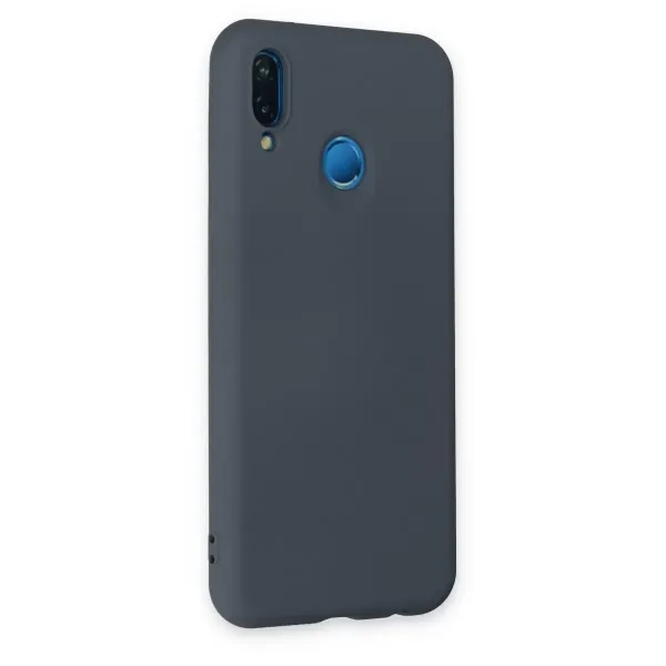 Huawei P20 Lite Kılıf Nano İçi Kadife Silikon - Gri