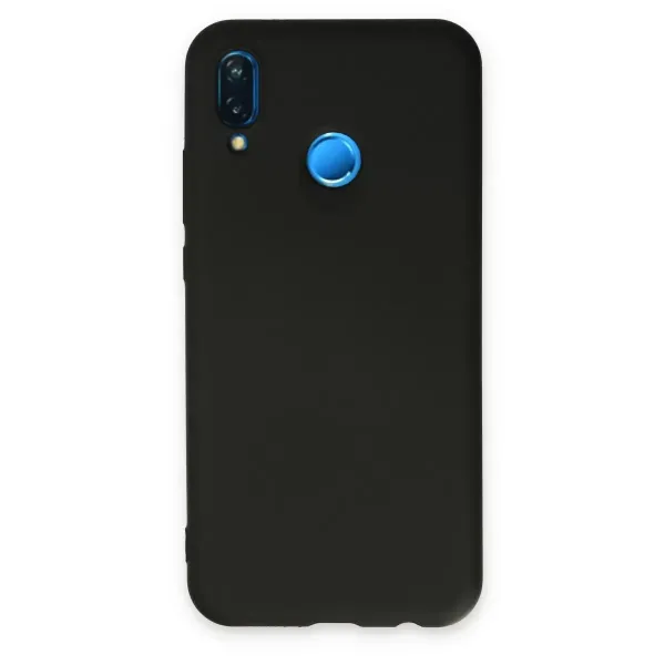 Huawei P20 Lite Kılıf Nano İçi Kadife Silikon - Siyah
