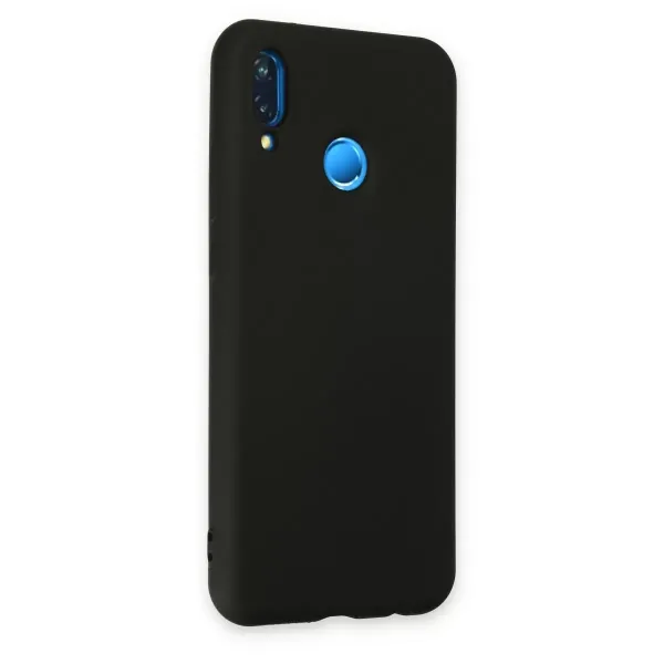 Huawei P20 Lite Kılıf Nano İçi Kadife Silikon - Siyah