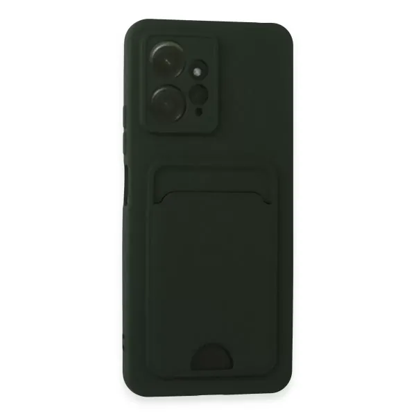 Xiaomi Redmi Note 12 4g Kılıf Kelvin Kartvizitli Silikon - Koyu Yeşil