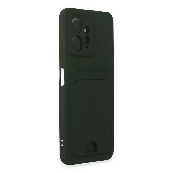 Xiaomi Redmi Note 12 4g Kılıf Kelvin Kartvizitli Silikon - Koyu Yeşil