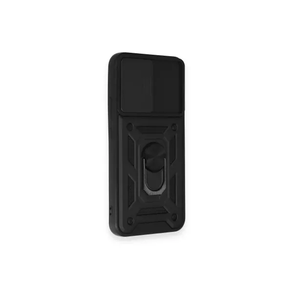 Samsung Galaxy A54 5g Kılıf Pars Lens Yüzüklü Silikon - Siyah
