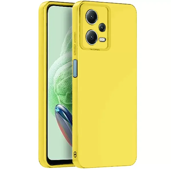 Xiaomi Redmi Note 12 Pro 5g Kılıf Nano İçi Kadife Silikon - Sarı