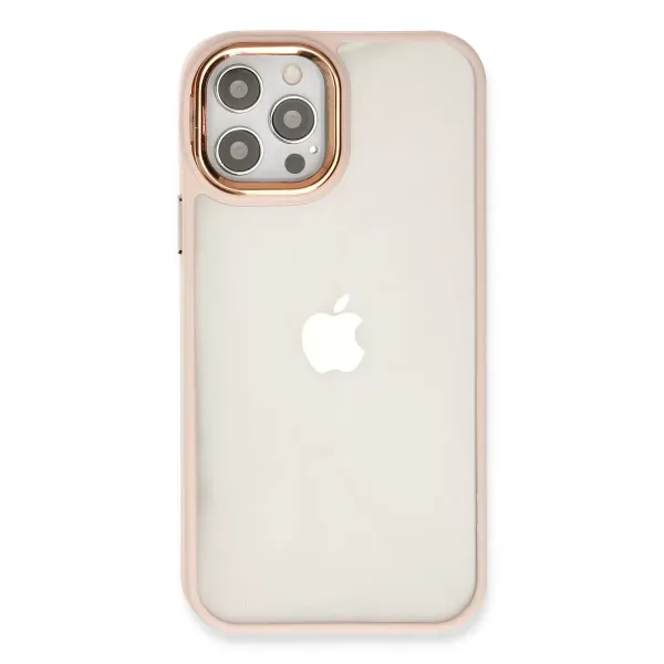 Apple İphone 12 Pro Max Kılıf Dora Kapak - Pudra