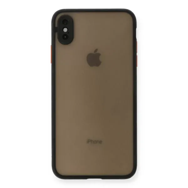 Apple İphone Xs Max Kılıf Montreal Silikon Kapak - Siyah