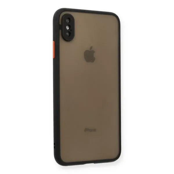Apple İphone Xs Max Kılıf Montreal Silikon Kapak - Siyah