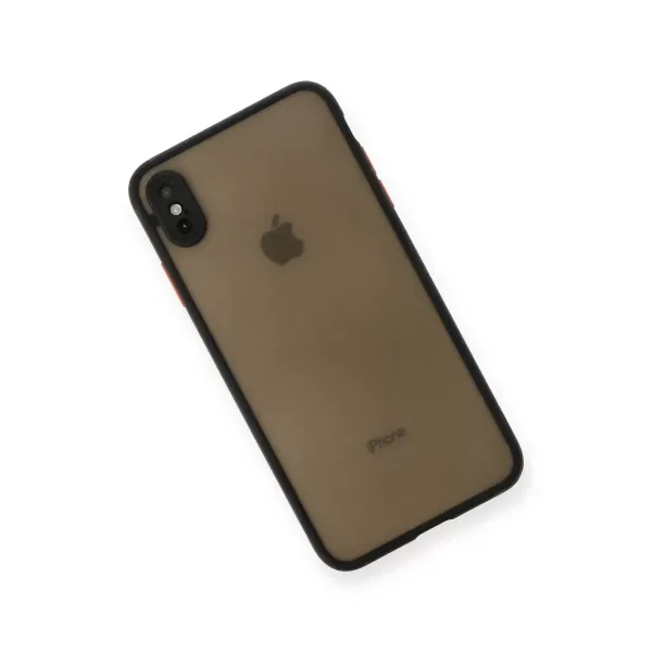 Apple İphone Xs Max Kılıf Montreal Silikon Kapak - Siyah