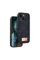 Onegif Apple İphone 14 Bright Simli Kapak - Siyah