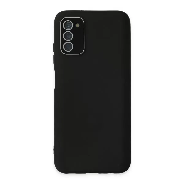 Samsung Galaxy A03s Kılıf Lansman Glass Kapak - Siyah