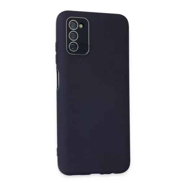 Samsung Galaxy A03s Kılıf Lansman Glass Kapak - Lacivert