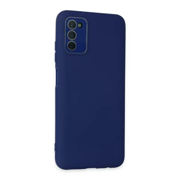 Samsung Galaxy A03s Kılıf Lansman Glass Kapak - Sky Blue
