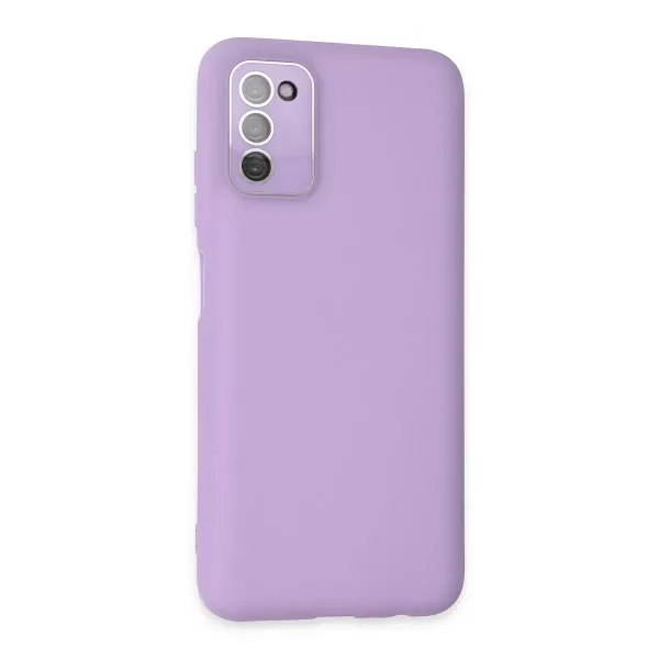 Samsung Galaxy A03s Kılıf Lansman Glass Kapak - Lila