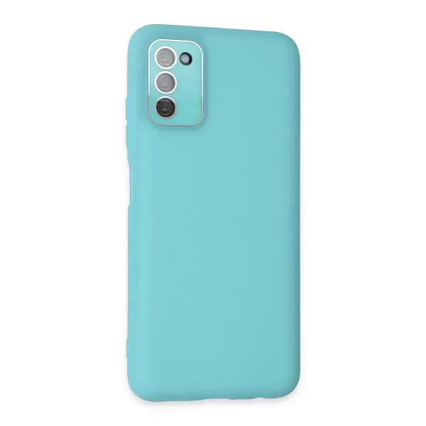 Samsung Galaxy A03s Kılıf Lansman Glass Kapak - Turkuaz