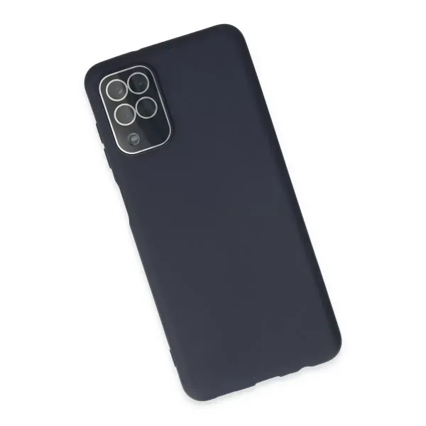 Samsung Galaxy A22 Kılıf Lansman Glass Kapak - Lacivert