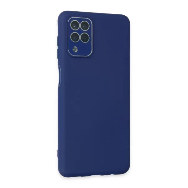 Samsung Galaxy A22 Kılıf Lansman Glass Kapak - Sky Blue