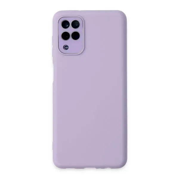 Samsung Galaxy A22 Kılıf Lansman Glass Kapak - Lila