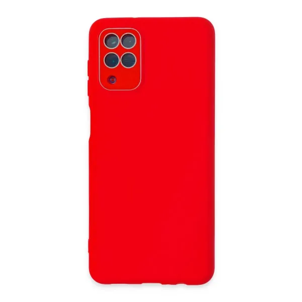 Samsung Galaxy A22 Kılıf Lansman Glass Kapak - Kırmızı