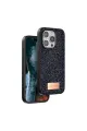 Onegif Apple İphone 15 Pro Bright Simli Kapak - Siyah