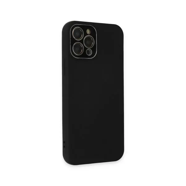 Apple İphone 12 Pro Kılıf Lansman Glass Kapak - Siyah
