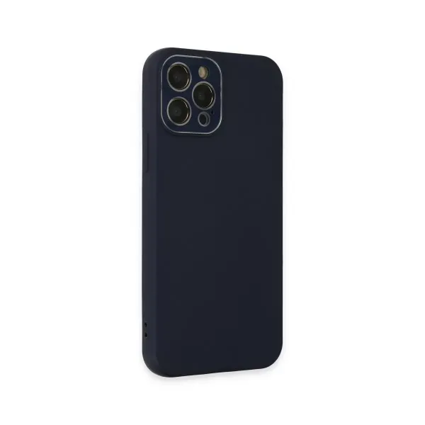 Apple İphone 12 Pro Kılıf Lansman Glass Kapak - Lacivert