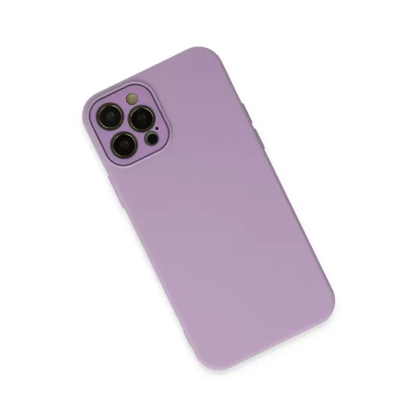 Apple İphone 12 Pro Kılıf Lansman Glass Kapak - Lila