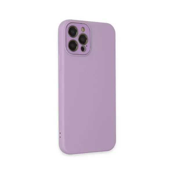 Apple İphone 12 Pro Kılıf Lansman Glass Kapak - Lila