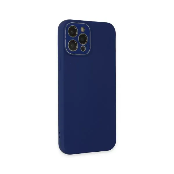Apple İphone 12 Pro Max Kılıf Lansman Glass Kapak - Sky Blue