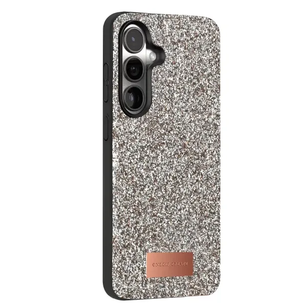 Onegif Samsung Galaxy S24 Bright Simli Kapak - Gümüş
