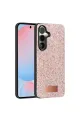 Onegif Samsung Galaxy S24 Bright Simli Kapak - Pembe