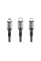 Dc62 3in1 Type-c To 60w Type-c / 12w Lightning / 15w Micro 1.2m Hızlı Şarj Kablo - Siyah