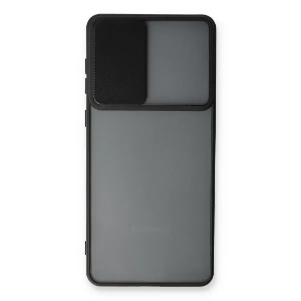 Samsung Galaxy A53 5g Kılıf Palm Buzlu Kamera Sürgülü Silikon - Siyah