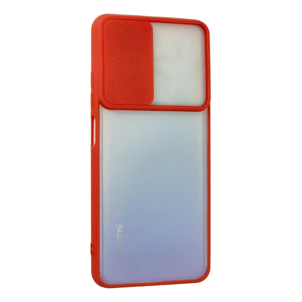 Xiaomi Redmi Note 11 Kılıf Palm Buzlu Kamera Sürgülü Silikon - Kırmızı