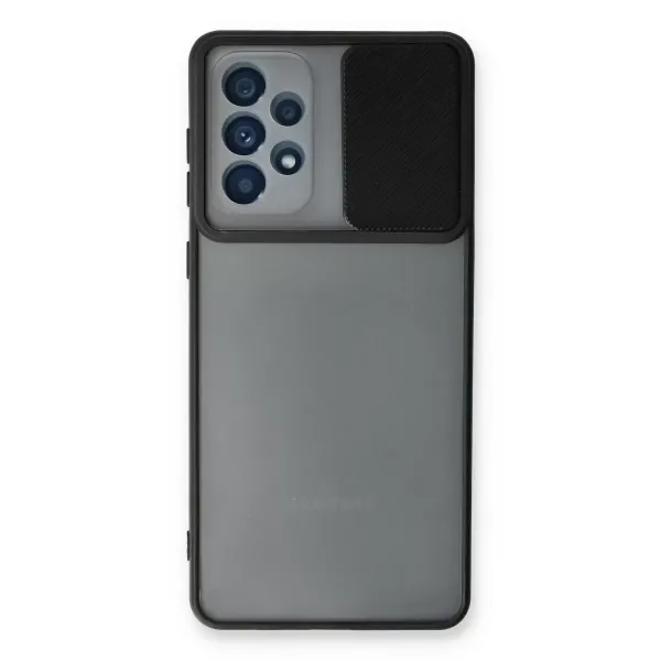 Samsung Galaxy A73 5g Kılıf Palm Buzlu Kamera Sürgülü Silikon - Siyah