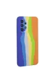 Samsung Galaxy A73 5g Kılıf Ebruli Lansman Silikon - Mavi-turuncu