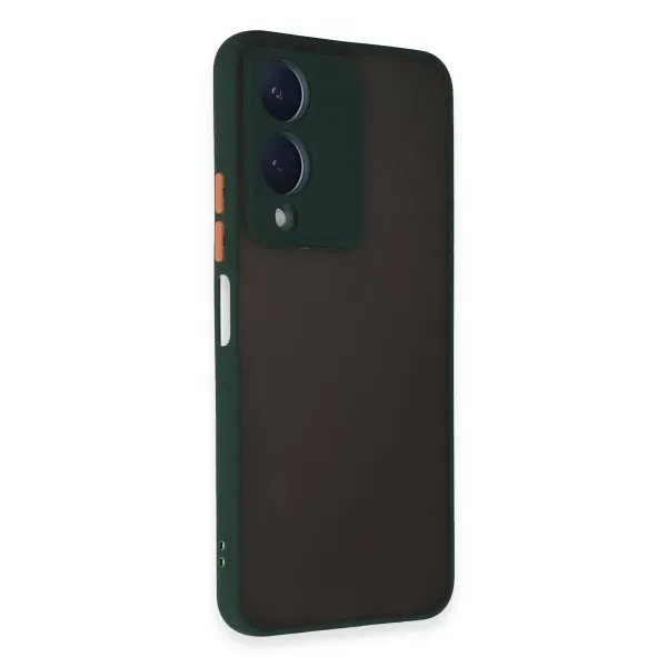 Vivo Y17s Kılıf Montreal Silikon Kapak - Yeşil