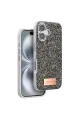 Onegif Apple İphone 16 Bright Simli Kapak - Gümüş