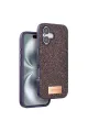 Onegif Apple İphone 16 Bright Simli Kapak - Derin Mor
