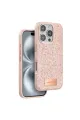Onegif Apple İphone 16 Pro Bright Simli Kapak - Pembe
