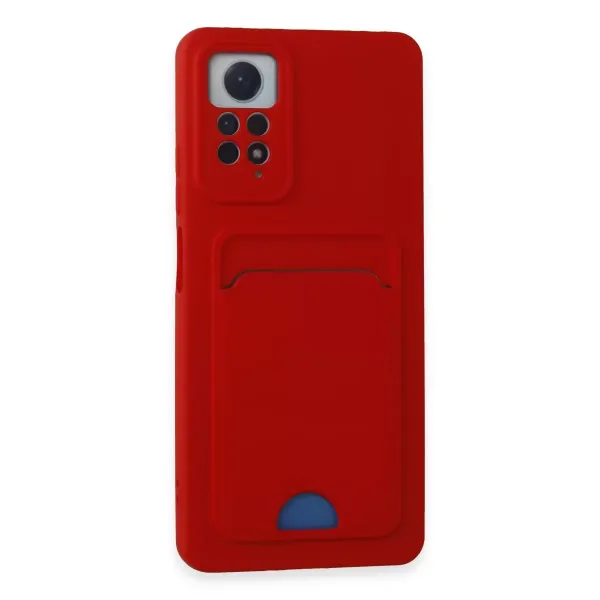 Xiaomi Redmi Note 11 Pro Kılıf Kelvin Kartvizitli Silikon - Kırmızı
