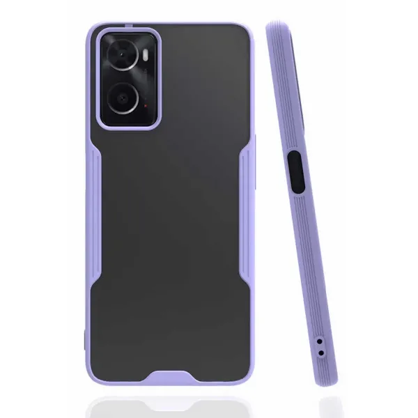 Oppo A96 Kılıf Platin Silikon - Lila